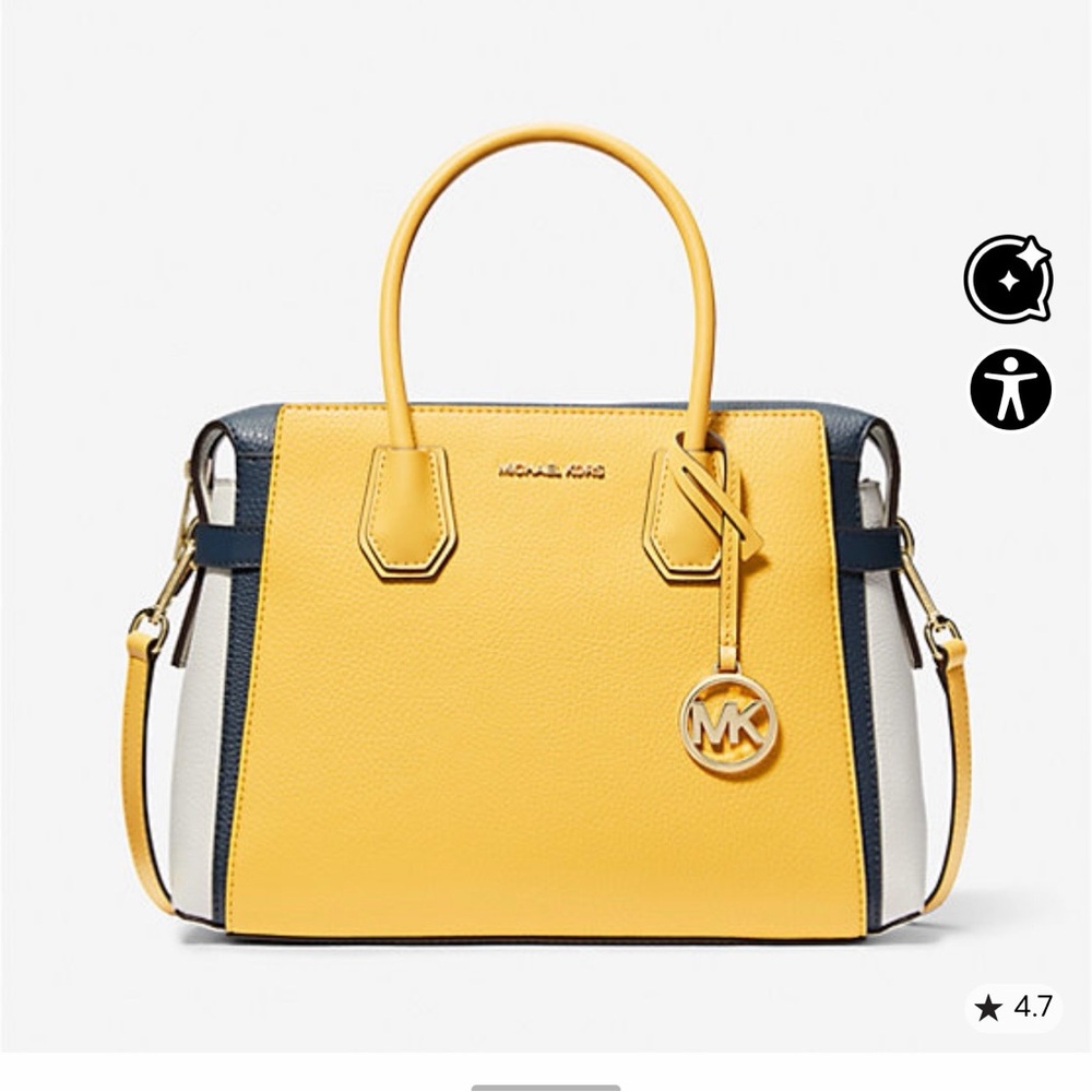 Michael Kors Yellow and Black Satchel
